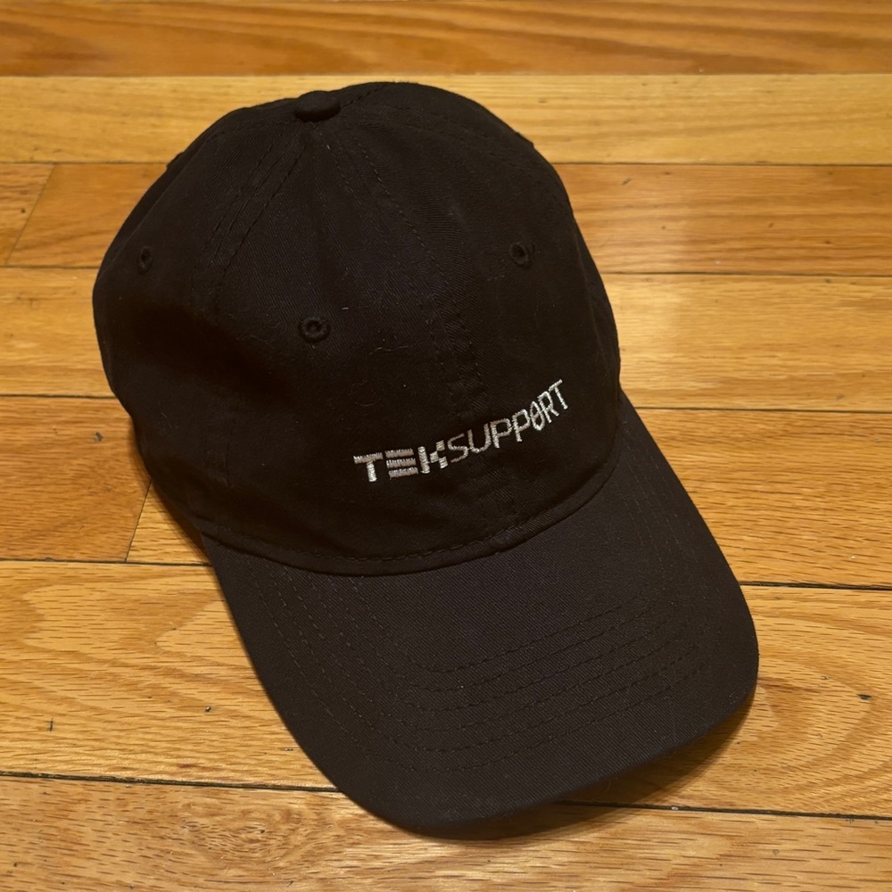 TEKSUPPORT Time Warp Techno Hat, Black Adjustable One Size, Ricardo Villalobos